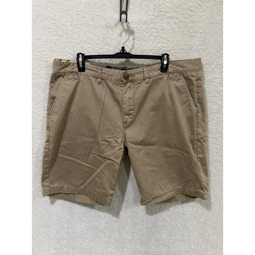 Barbour Shorts Mens 40 Khaki Flat Front Cotton 9.5" Inseam
